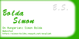 bolda simon business card